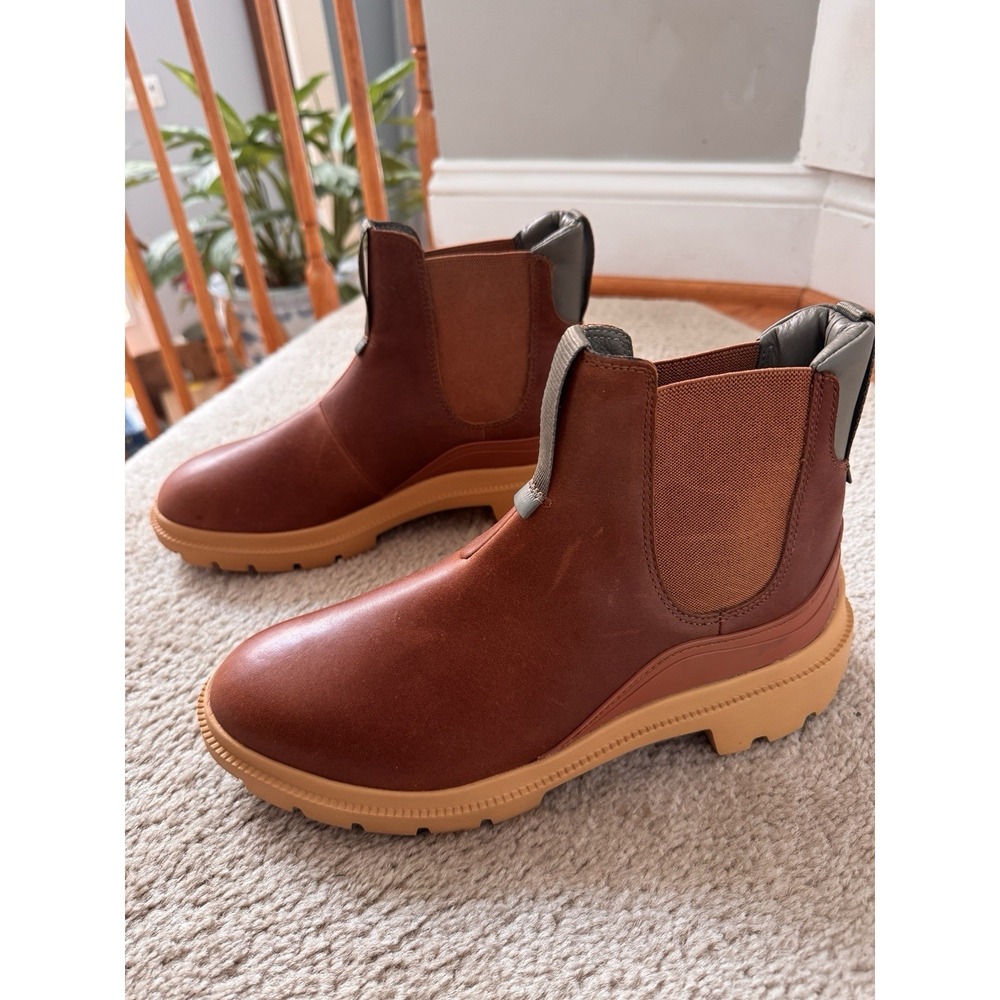 Olukai Hehi Waterproof Chelsea Leather Lug Boots, Fox Hunter Women's SZ 9.5 NEW